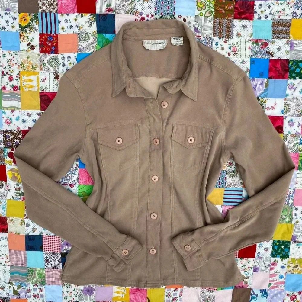 Vintage Lemon Grass Button Up Shirt